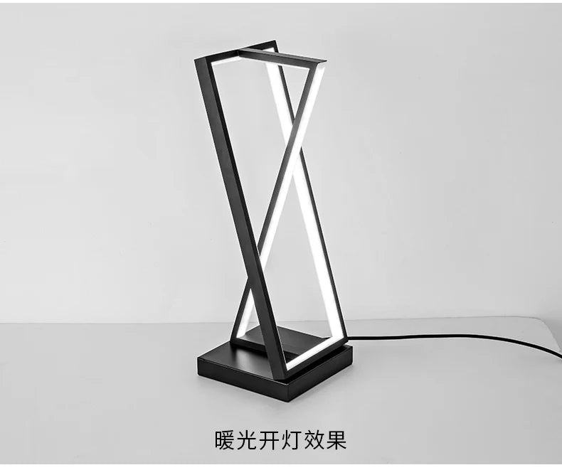 Modern Minimalist LED Table Lamp Nordic Creative Bedroom Bedside Table Table Light Plug-In Living Room Study Office Reading Lamp