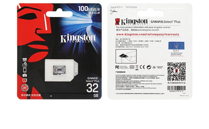 Kingston Canvas Select Plus Micro SD Card 32GB 64GB 128GB 256GB 512GB Memory Card C10 A1 Flash Card Up to 100MB/s read TF Card