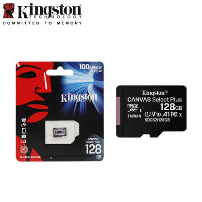 Kingston Canvas Select Plus Micro SD Card 32GB 64GB 128GB 256GB 512GB C10 A1 Memory Card Flash Card up to 100MB/s Read TF Card