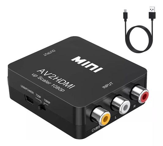 Adaptador Convertidor Señal Rca - Hdmi 1080p 720p Tv