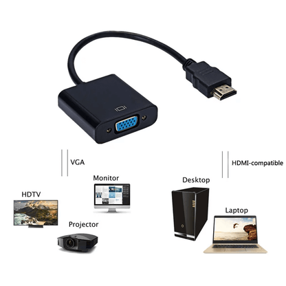 1080P HDMI-compatible to VGA Adapter For Xbox PS4 PC