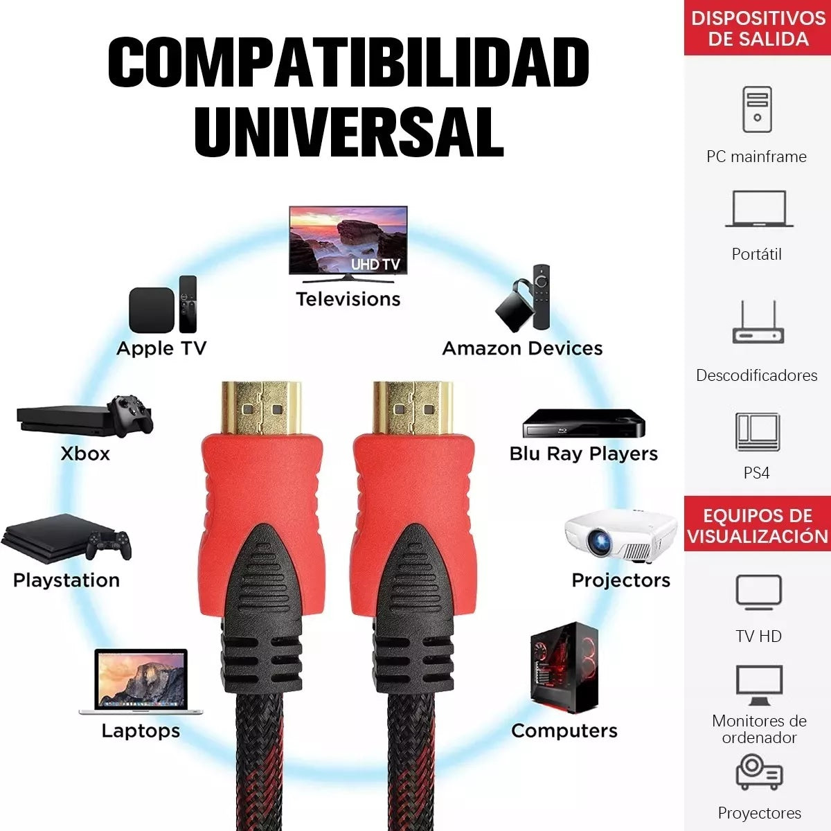 Hdmi Cable 3 Meters Fullhd 1080p Ps3 Xbox 360 Laptop Pc Led - Demsaimp