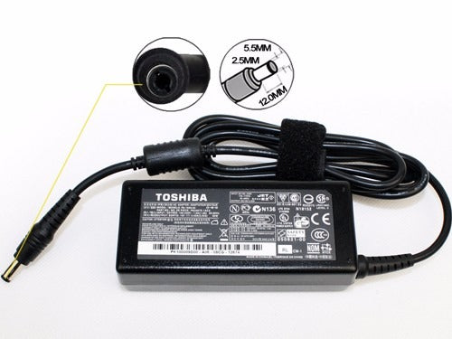 Original Toshiba Satellite 19v 3.42a Charger With Cable - Demsaimp