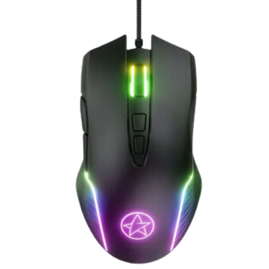 Ergonomic Gaming Mouse RGB LED USB Mouse 7200 DPI Black Gamer